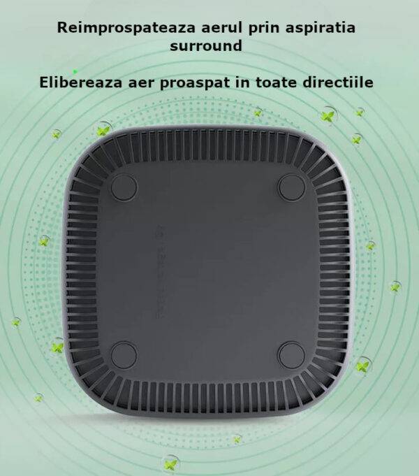 Scrumiera electrica cu aspiratie directa, rasina epoxidica anti-topire, purificator de aer, odorizant pentru eliminarea mirosului, fumului, pentru casa, birou, masina, cu filtre si pastila odorizanta, acumulator 1200 mAH, albastru - imagine 6