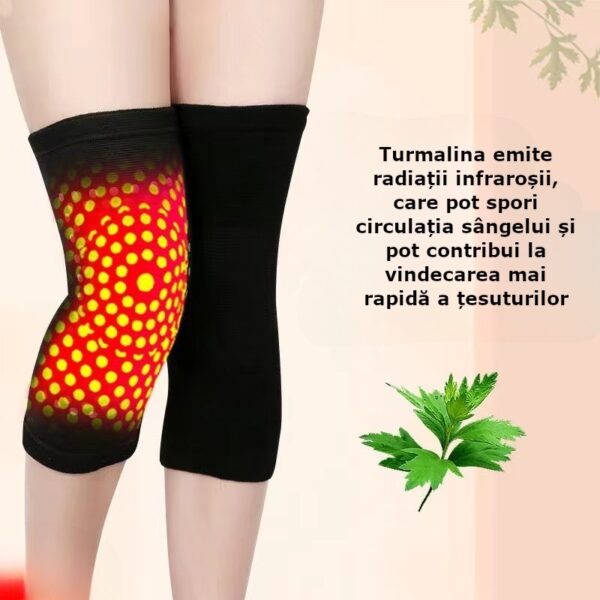 Set genunchiere cu turmalina, elastice, usoare de purtat, auto incalzire genunchi, unisex, marime universala, 2 bucati - imagine 5