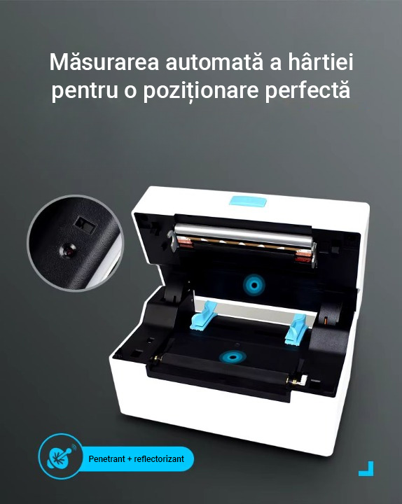 Imprimanta termica pentru etichete si AWB-uri, calitate inalta 203 dpi, portabila, fara fir, nu necesita tus, suporta formaturi pana la 4x6, Bluetooth, USB, compatibila cu iOS / Android / Windows / MacOS, alb - imagine 7