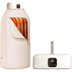 Uscator de rufe inteligent portabil, pliabil, circulatie de aer cald 360 grade, temporizator, trepte multiple de temperatura, ecran tactil, capacitate 10 kg, eliminare mirosuri neplacute, alb